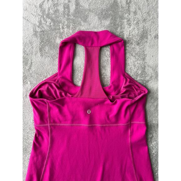 Lululemon Racerback Tank Top Womens 10 Pink Workout Stretchy Yoga Lounge Running - Picture 8 of 16